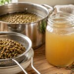 que faire eau de cuisson des lentilles